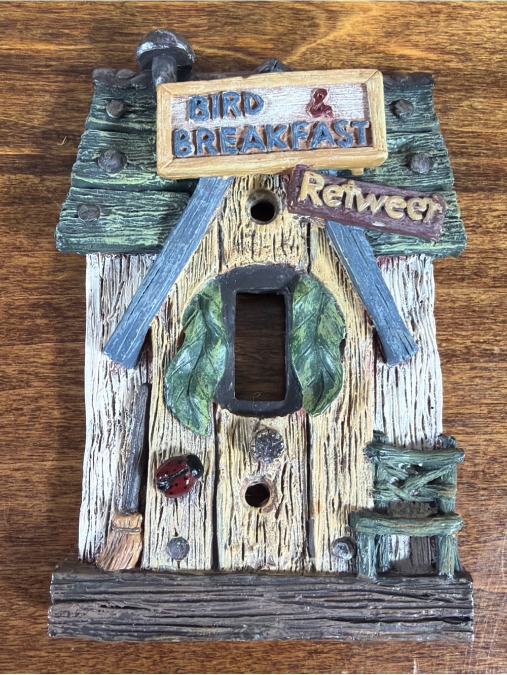 Resin Switchplate Cover Ladybug